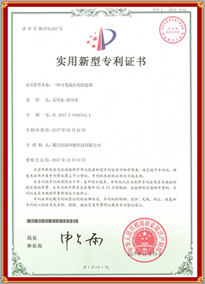 certificato di brevetto polarbox